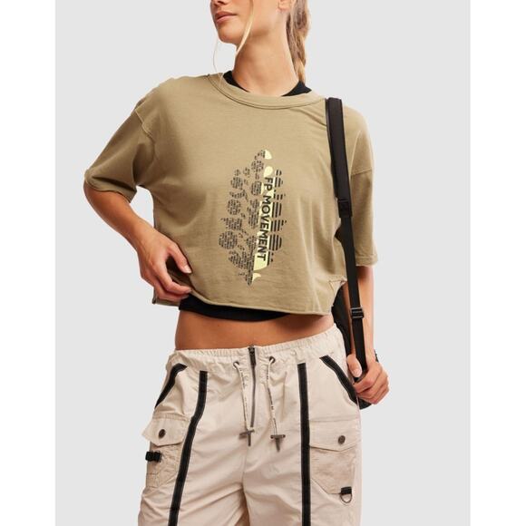 Free People Tops - NWT Free People Movement Inspire Logo Tee in Sage